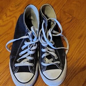 Converse Black High-Top Sneakers. As Is.